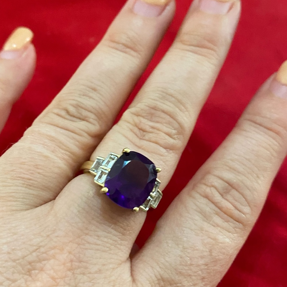 925 Sterling silver and Amethyst ring